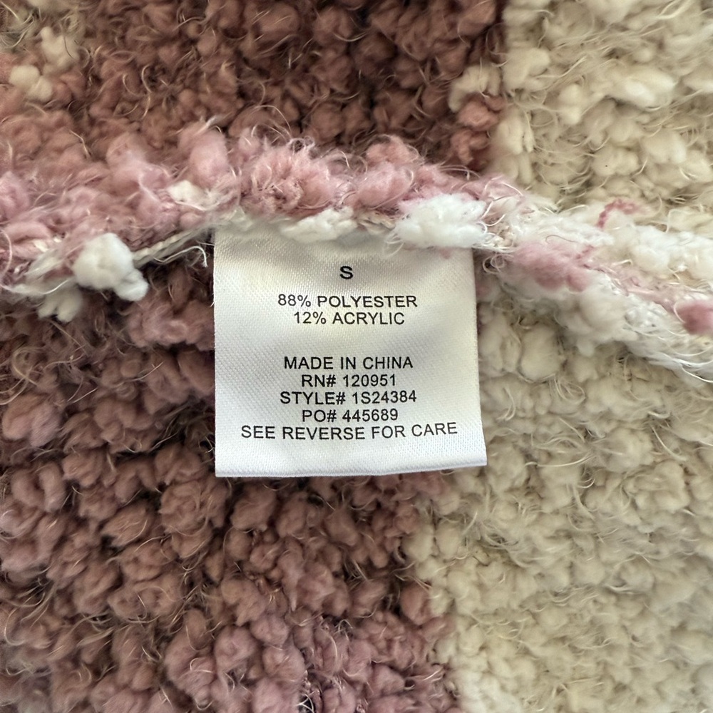 Hippie Rose Hooded V-Neck Sweater~Small - Picture 3 of 6